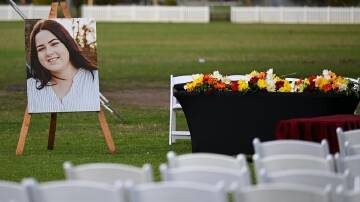 Molly Ticehurst has been remembered by loved ones at a funeral service in the NSW town of Forbes. (Lukas Coch/AAP PHOTOS)