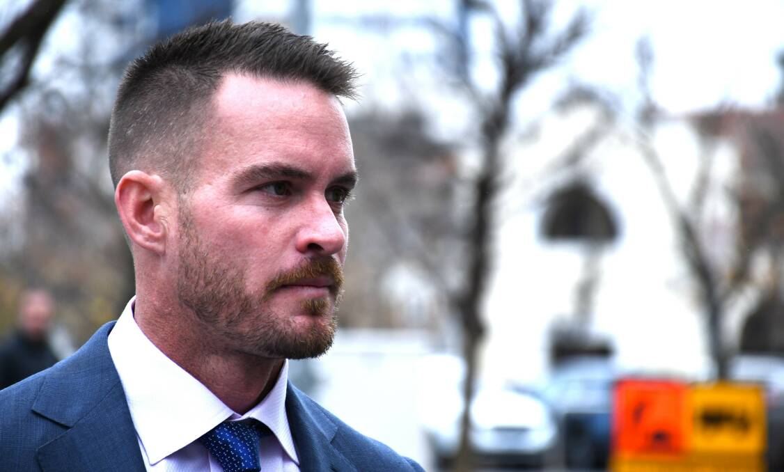 Brendan Howe arrives at court on Wednesday. Picture by Hannah Neale