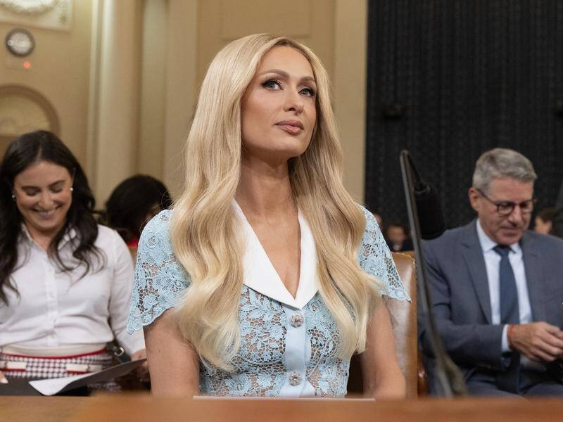 Paris Hilton has appeared before a US congressional committee in Washington. (EPA PHOTO)