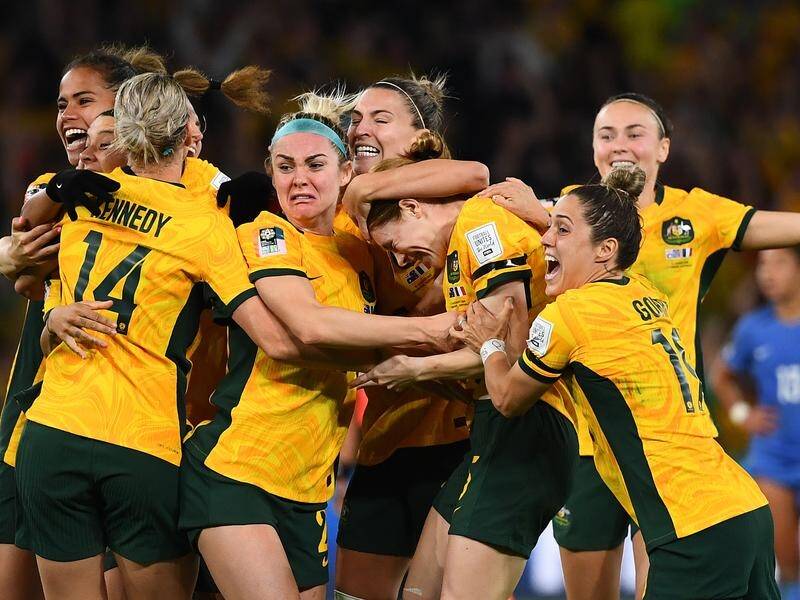 "Matilda" is the 2023 word of the year thanks to the team's amazing FIFA Women's World Cup journey. (Jono Searle/AAP PHOTOS)
