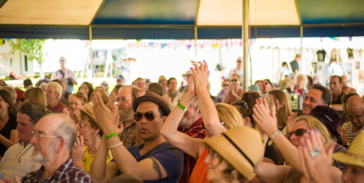 FESTIVE-FOLK: Crowds enjoying the music at 2015 Major's Creek Festival. Picture: supplied.